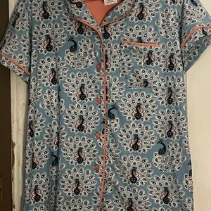 Pajamas by Munki munki size small women peacock print super soft and comfy